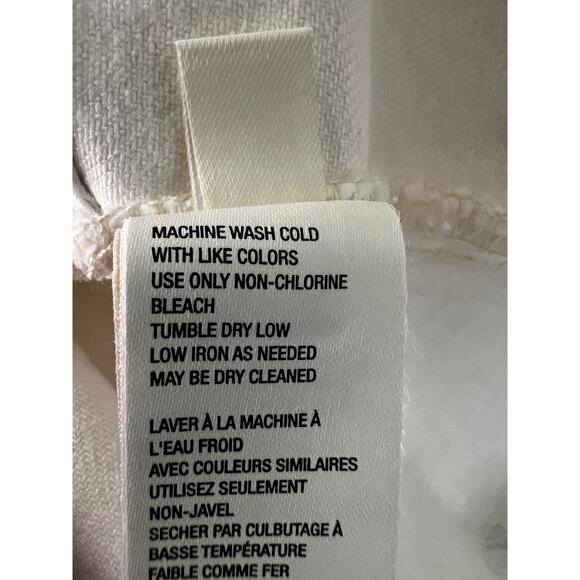 We The Free Free People Side Car White Denim Raw Hem Mini Skirt Size 26 - Picture 8 of 11